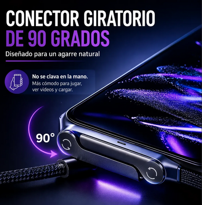 ETHERIA POWERSTAND™ 240W- Cable de Carga Rápida USB-C con Soporte Integrado