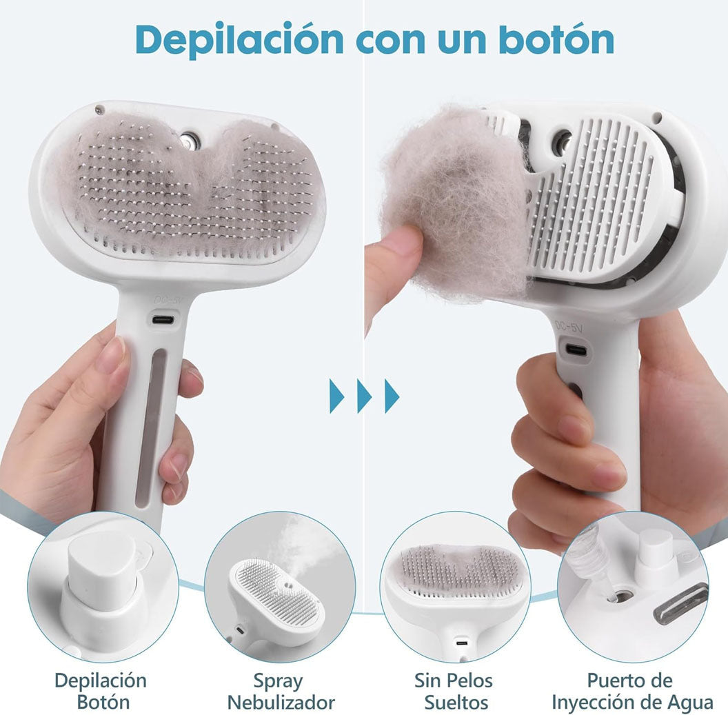ETHERIA PET STEAM  Cepillo de Vapor Quita Pelo para Gatos y Perros
