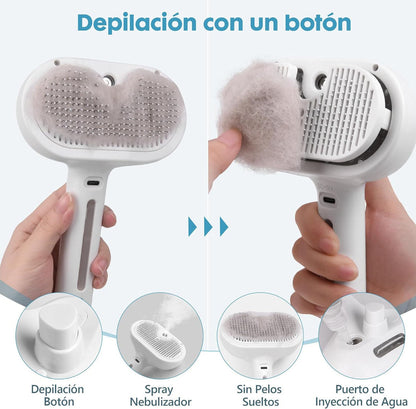 ETHERIA PET STEAM  Cepillo de Vapor Quita Pelo para Gatos y Perros