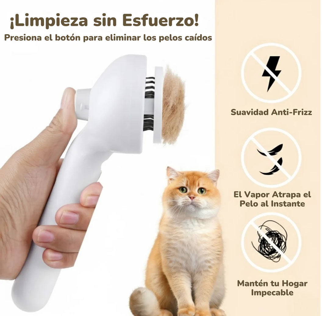 ETHERIA PET STEAM  Cepillo de Vapor Quita Pelo para Gatos y Perros